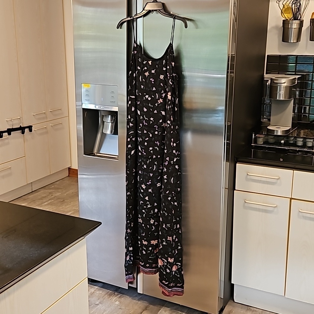 💕NATALIE MARTIN💕 Heather Silk Maxi Slip Dress ~ Lotus Print Nero Medium M NWT - Picture 6 of 14